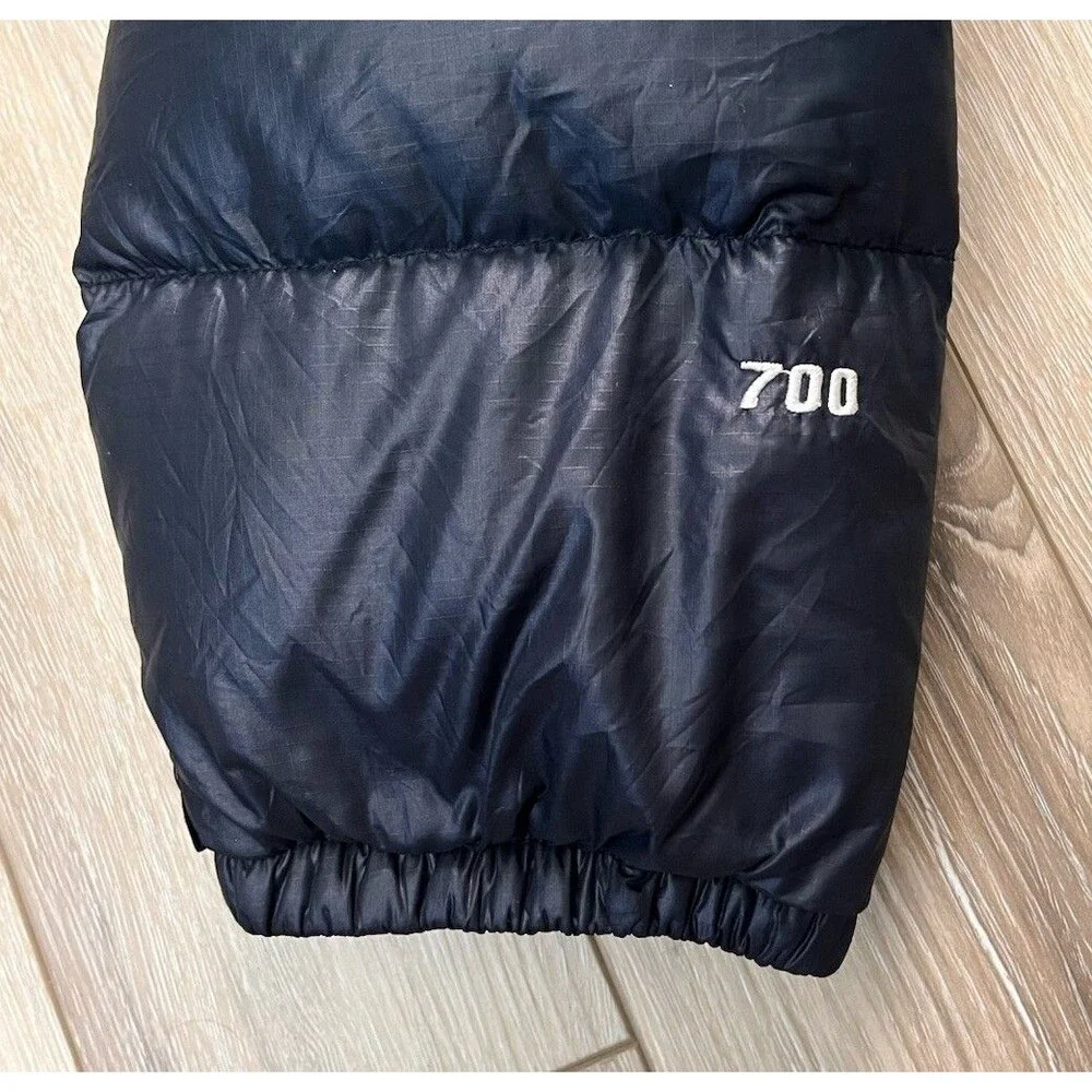 The North Face 700 Down Black Puffer Jacket Full Zip Pockets Men's Sz Large